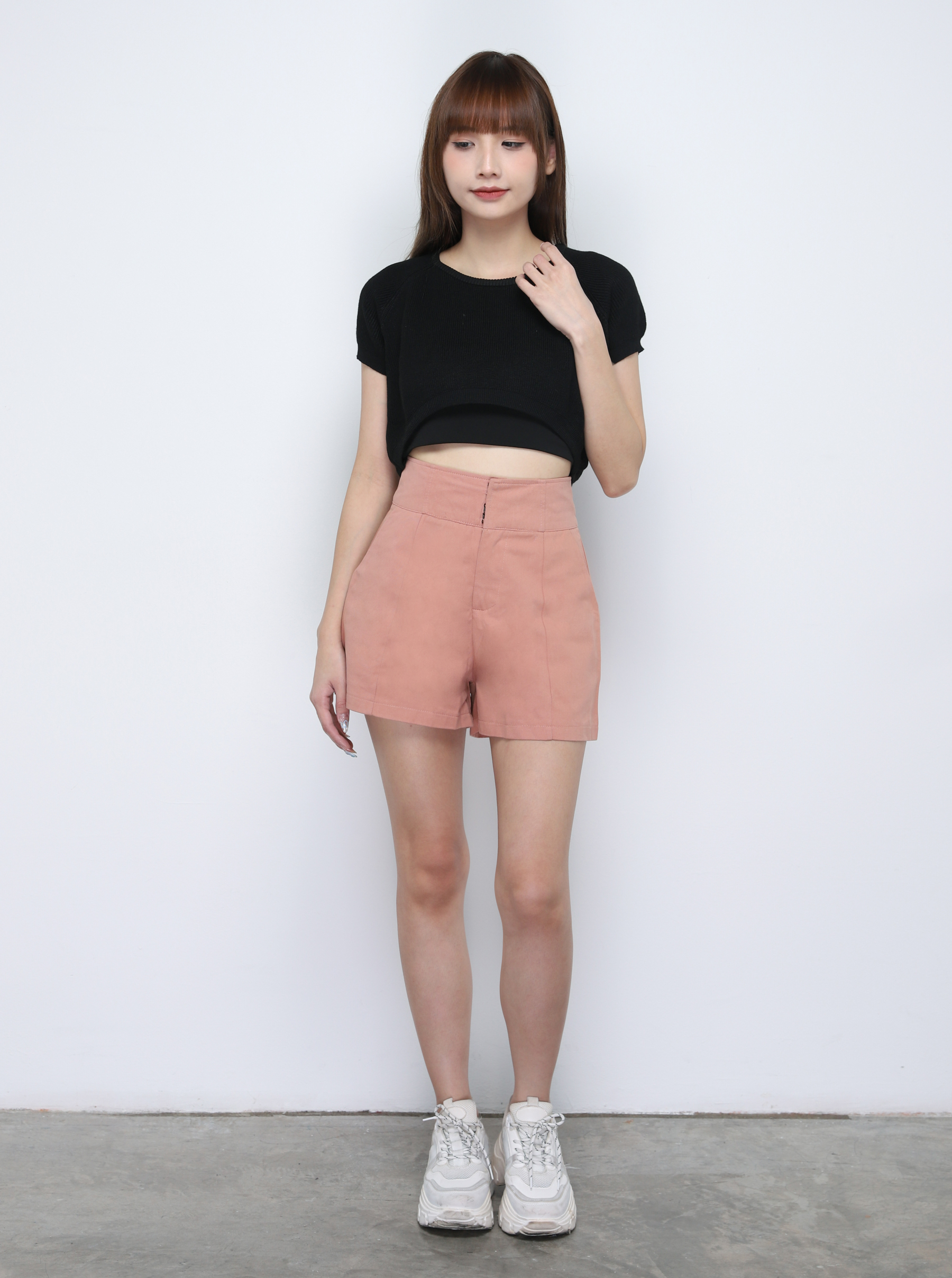 Knitted Basic Plain Crop Top 20061