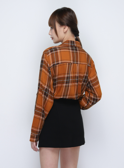 Denim High Waist With Fake Pocket Skirt Pants 20116