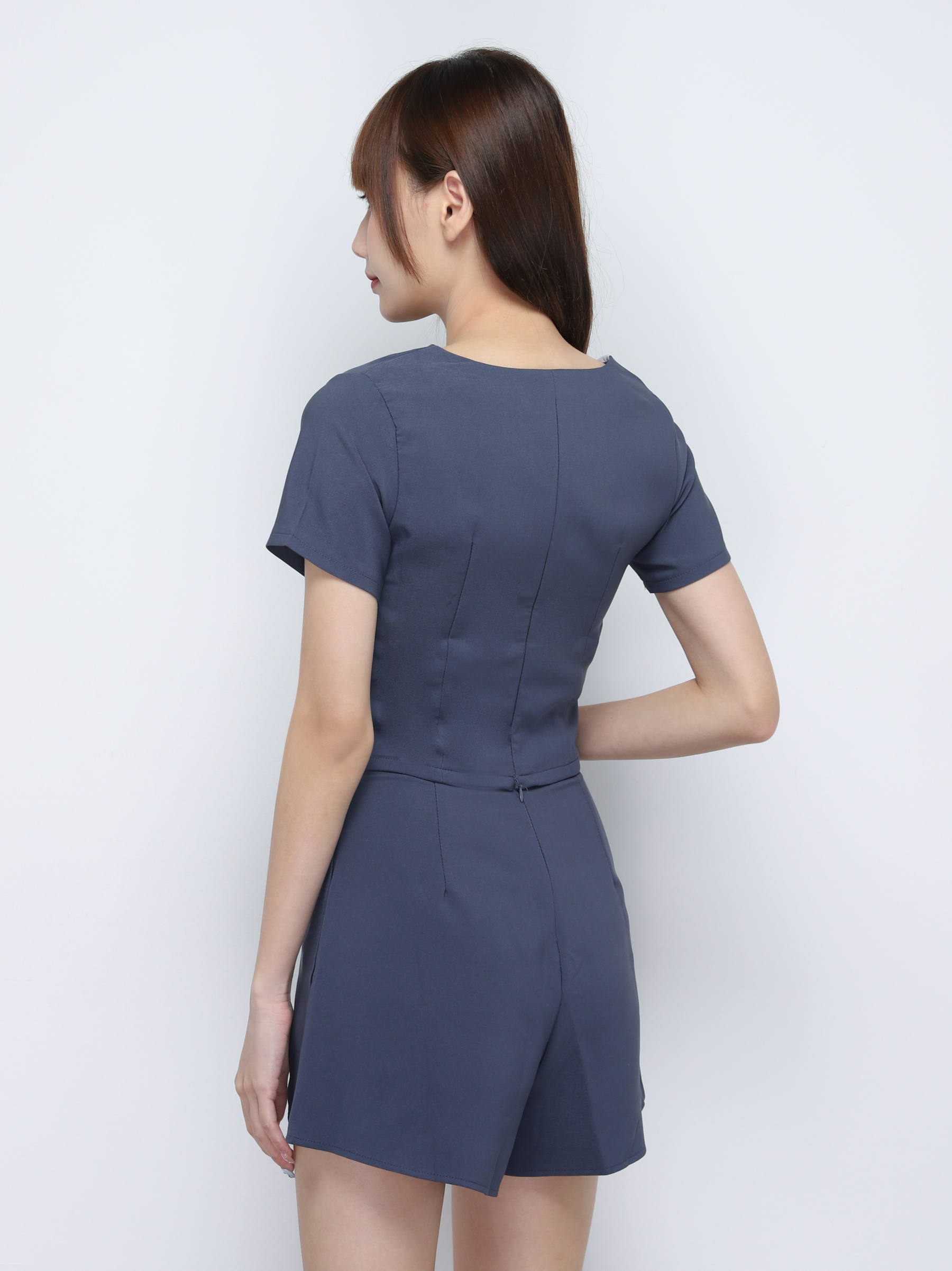 Two Tone Cross Top And Short Pants Set 20069