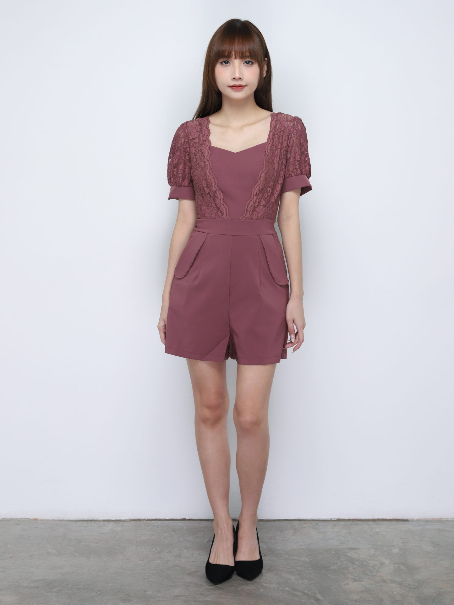V Lace Jumpsuit 20084