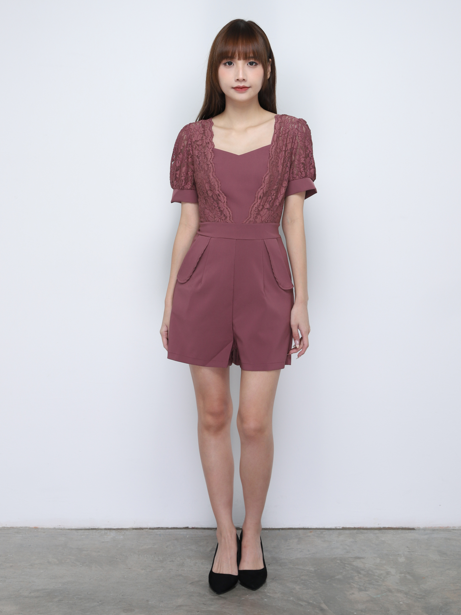 V Lace Jumpsuit 20084