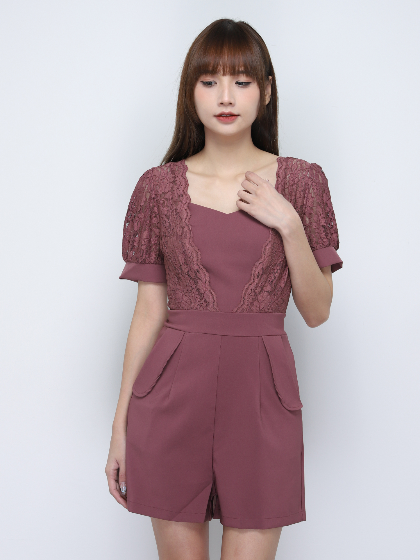 V Lace Jumpsuit 20084