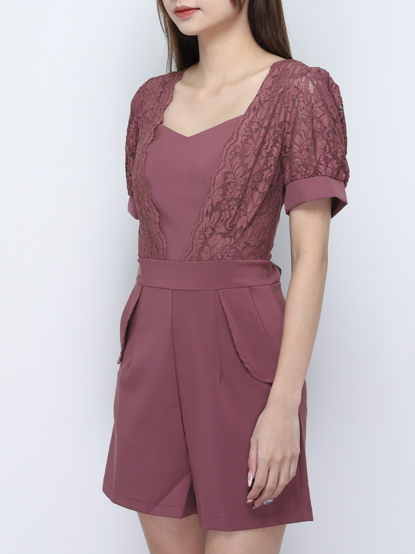 V Lace Jumpsuit 20084