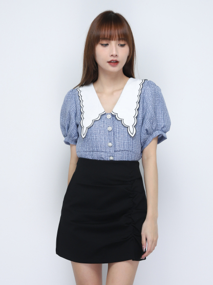 Peter Pan Collar With Chanel Style Top 20124