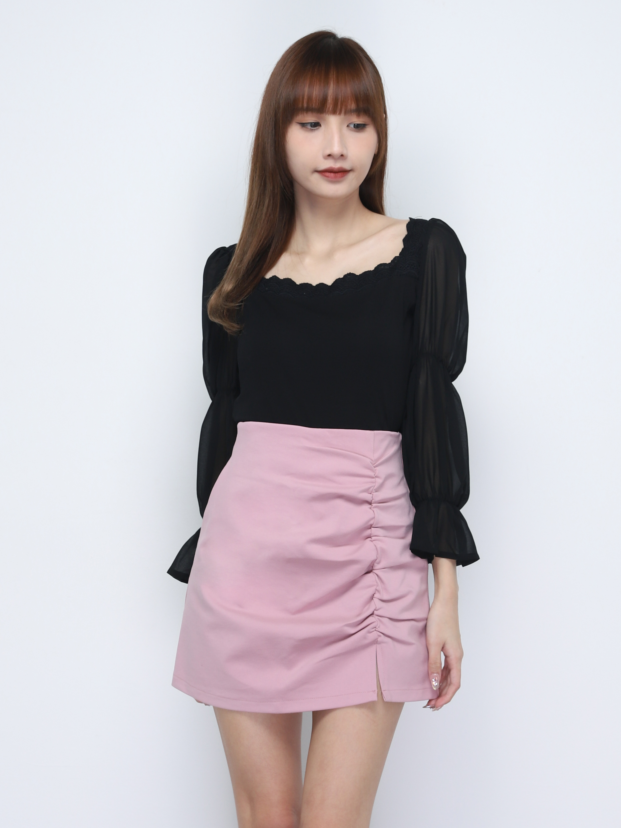 Side Pleated Skirt Pants 20120