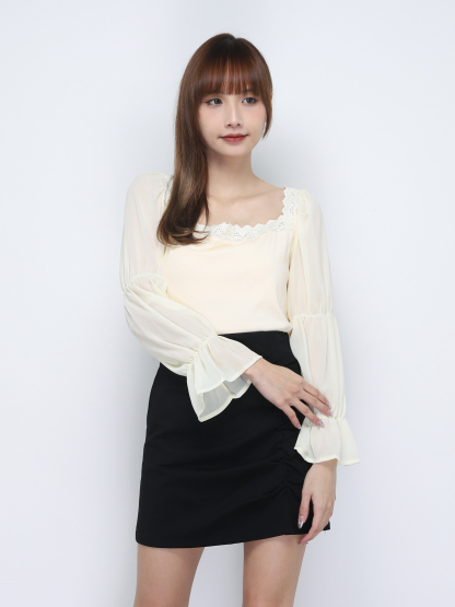 Side Pleated Skirt Pants 20120