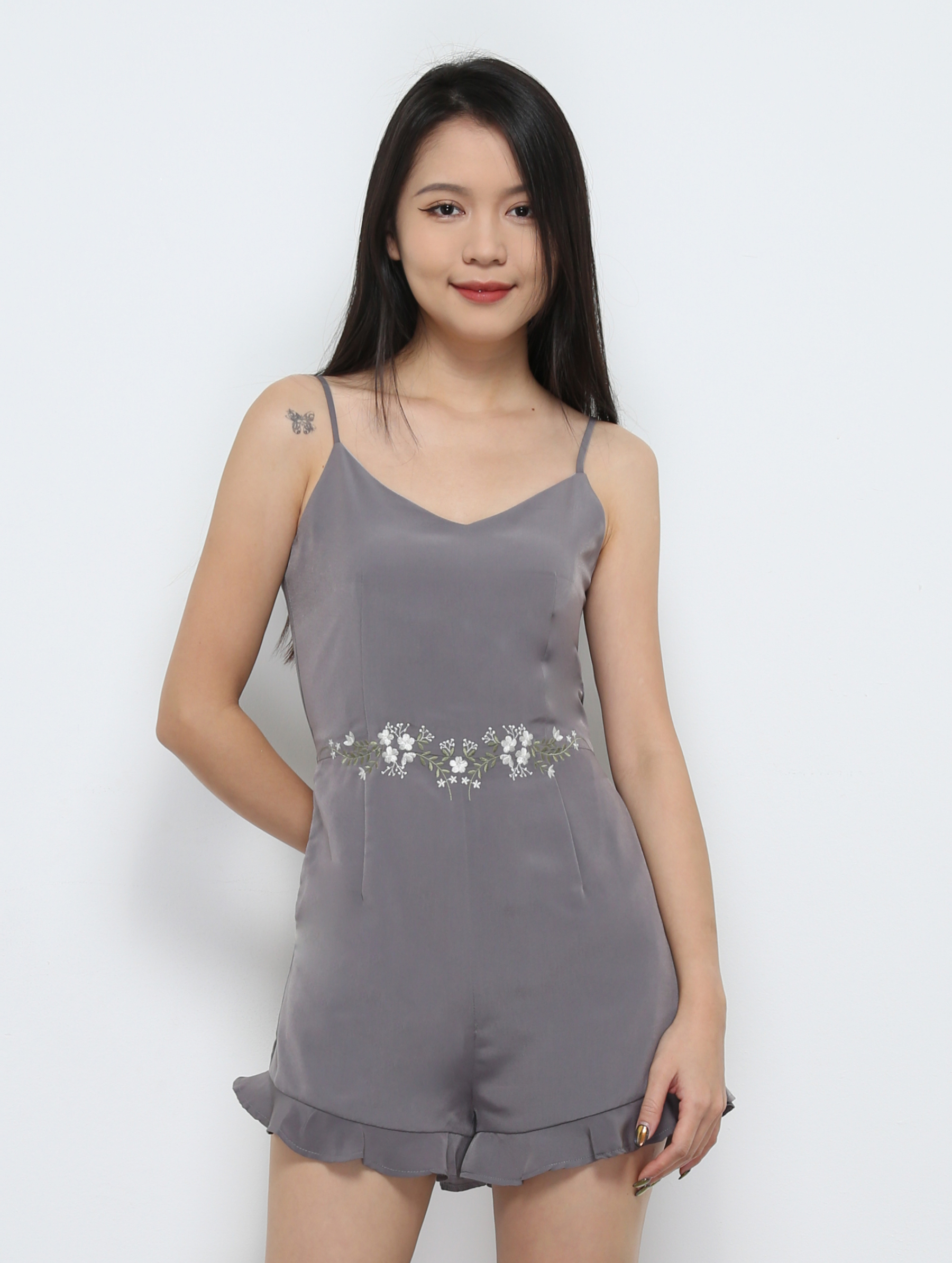 Strap Flower Jumpsuit 20289