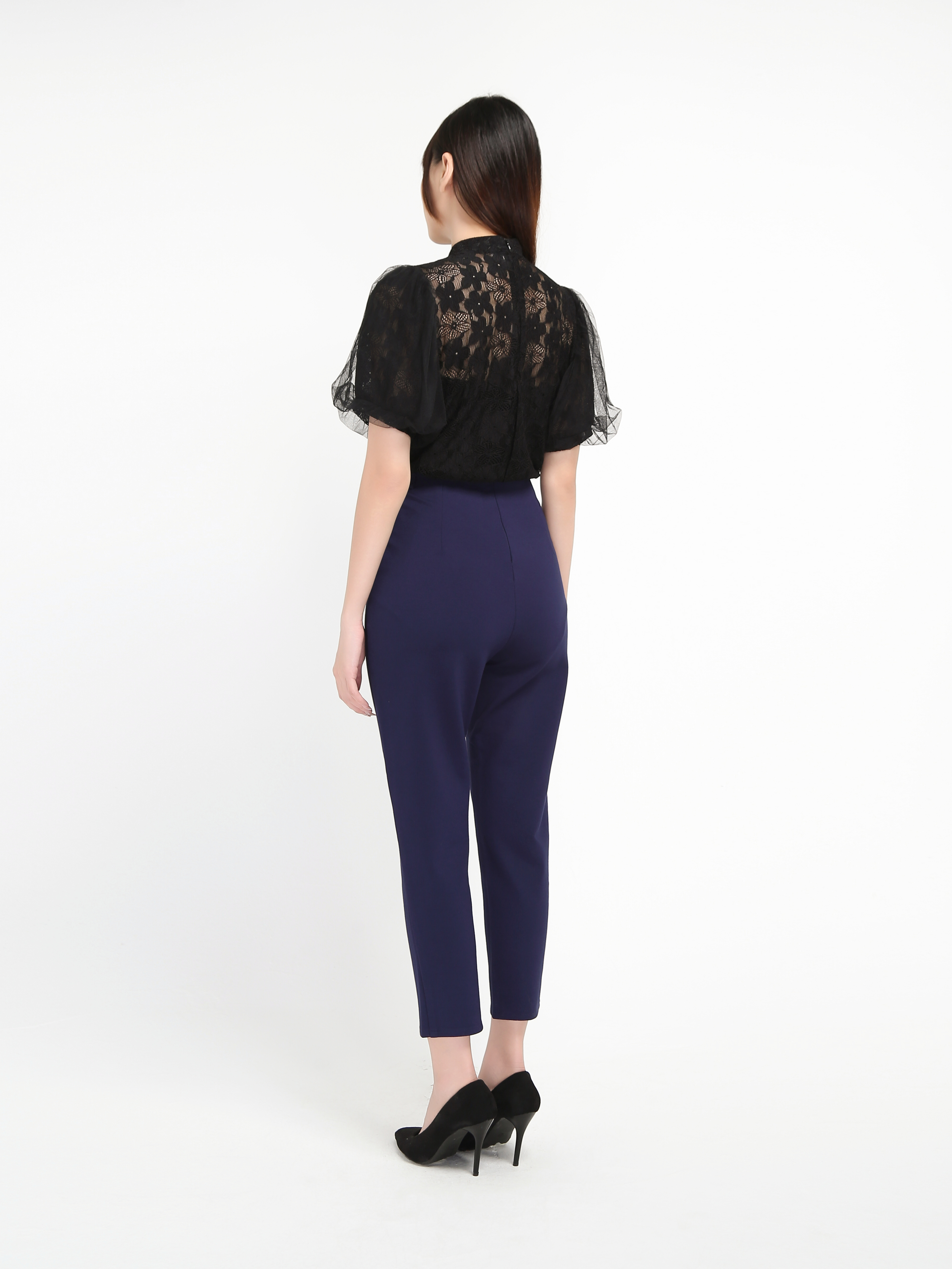 Side Pocket With Decorative Belt Long Pants 20617