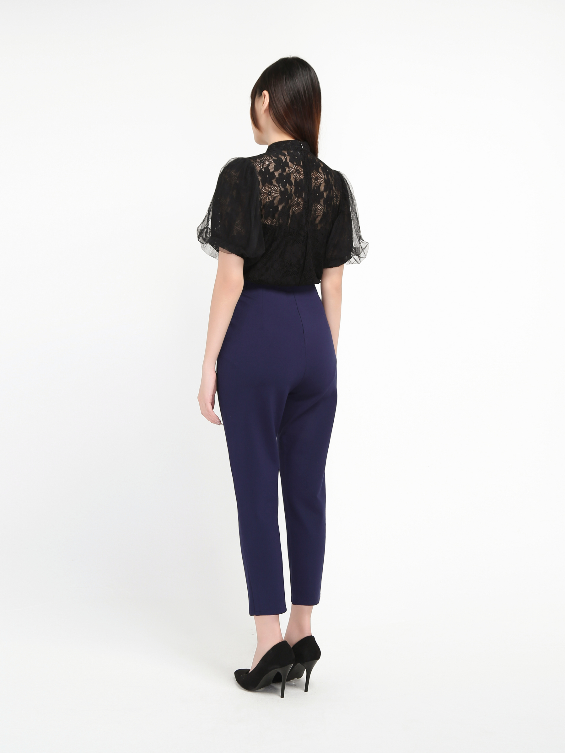 Side Pocket With Decorative Belt Long Pants 20617