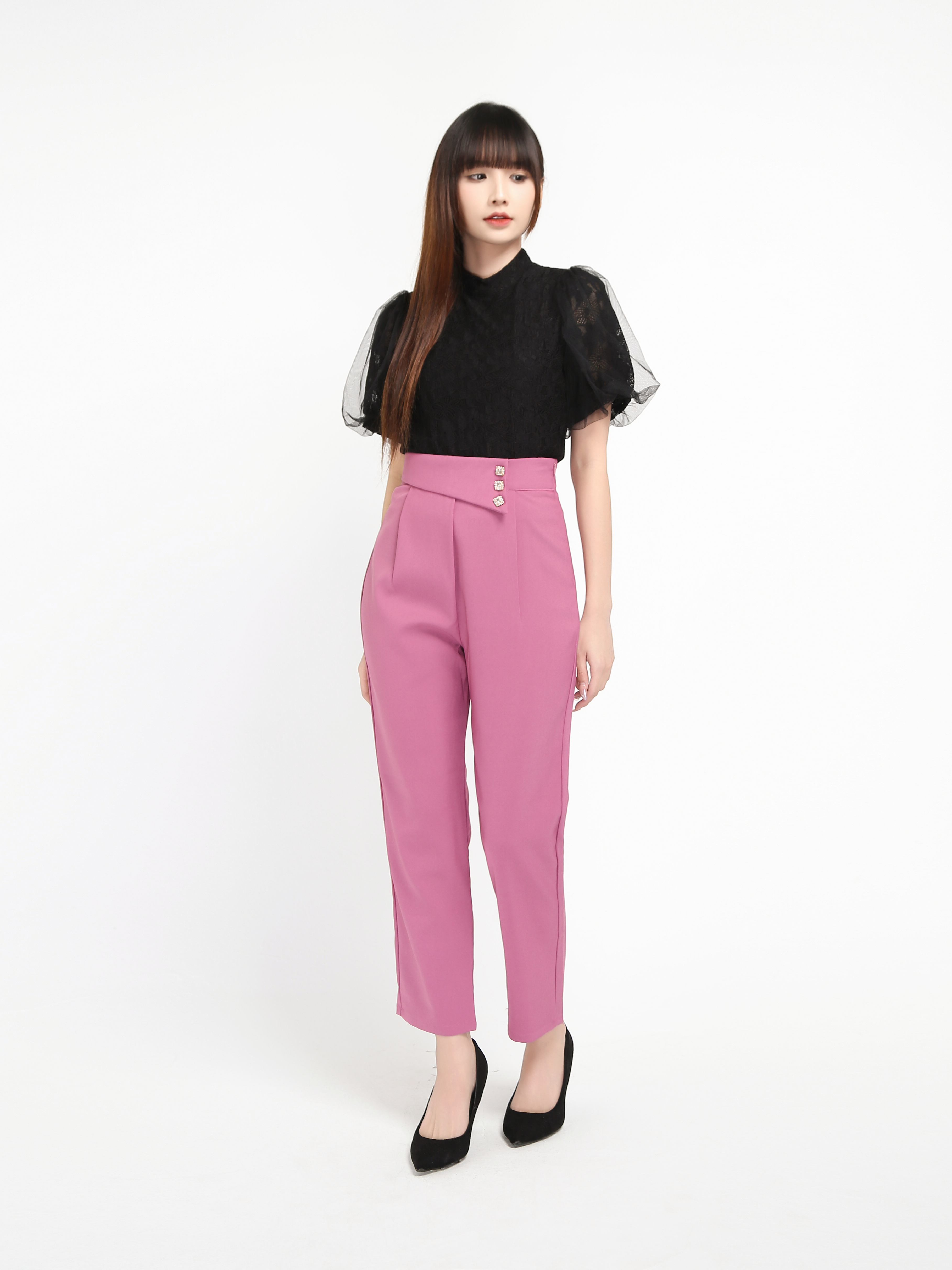 Decorative Belt Long Pant 20968