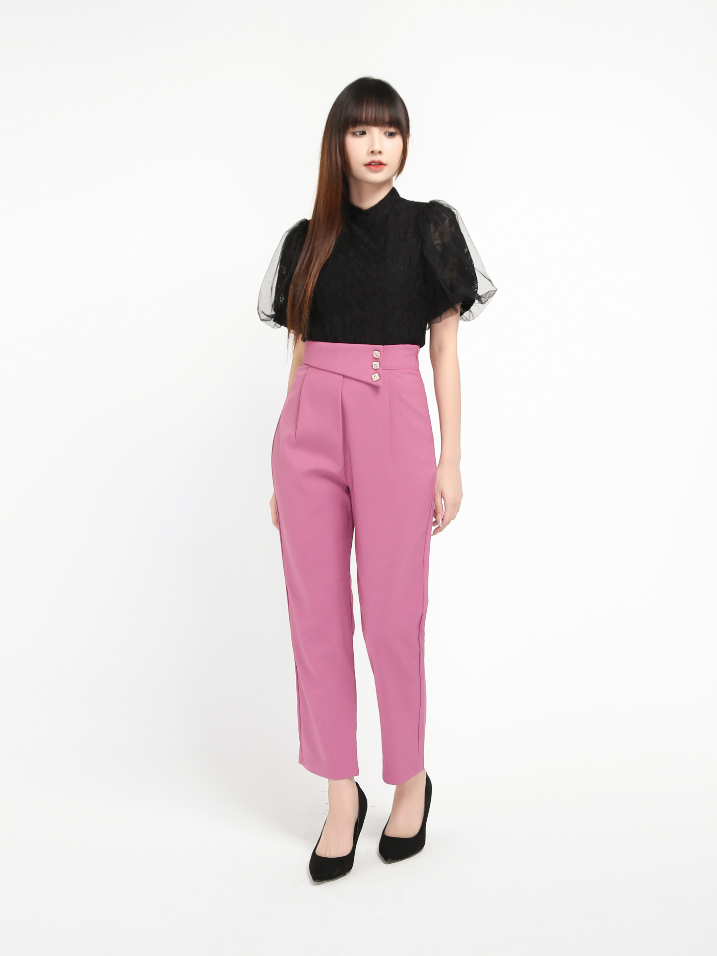 Decorative Belt Long Pant 20968