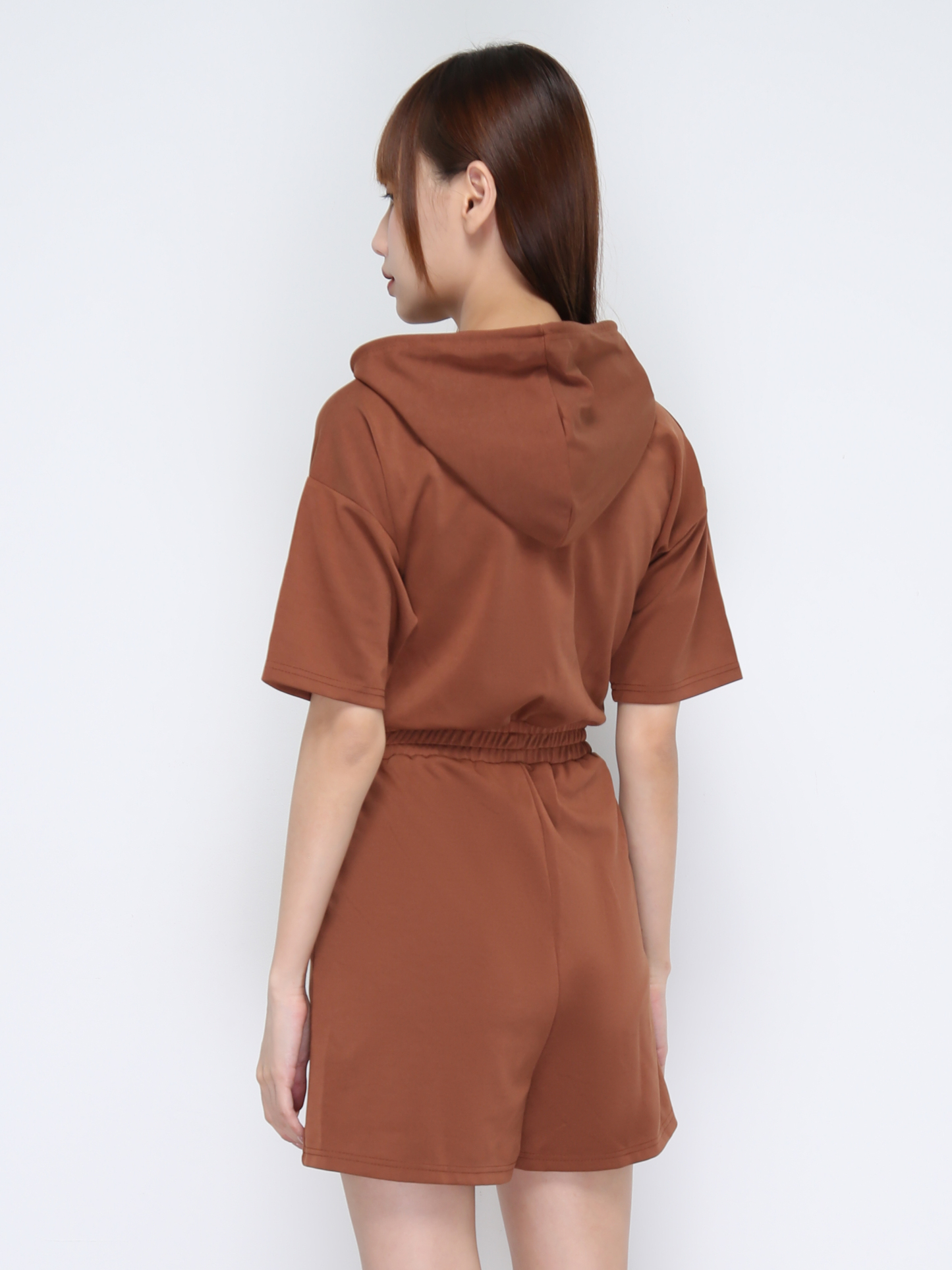 Front Zip With Cap Jumpsuit 20979