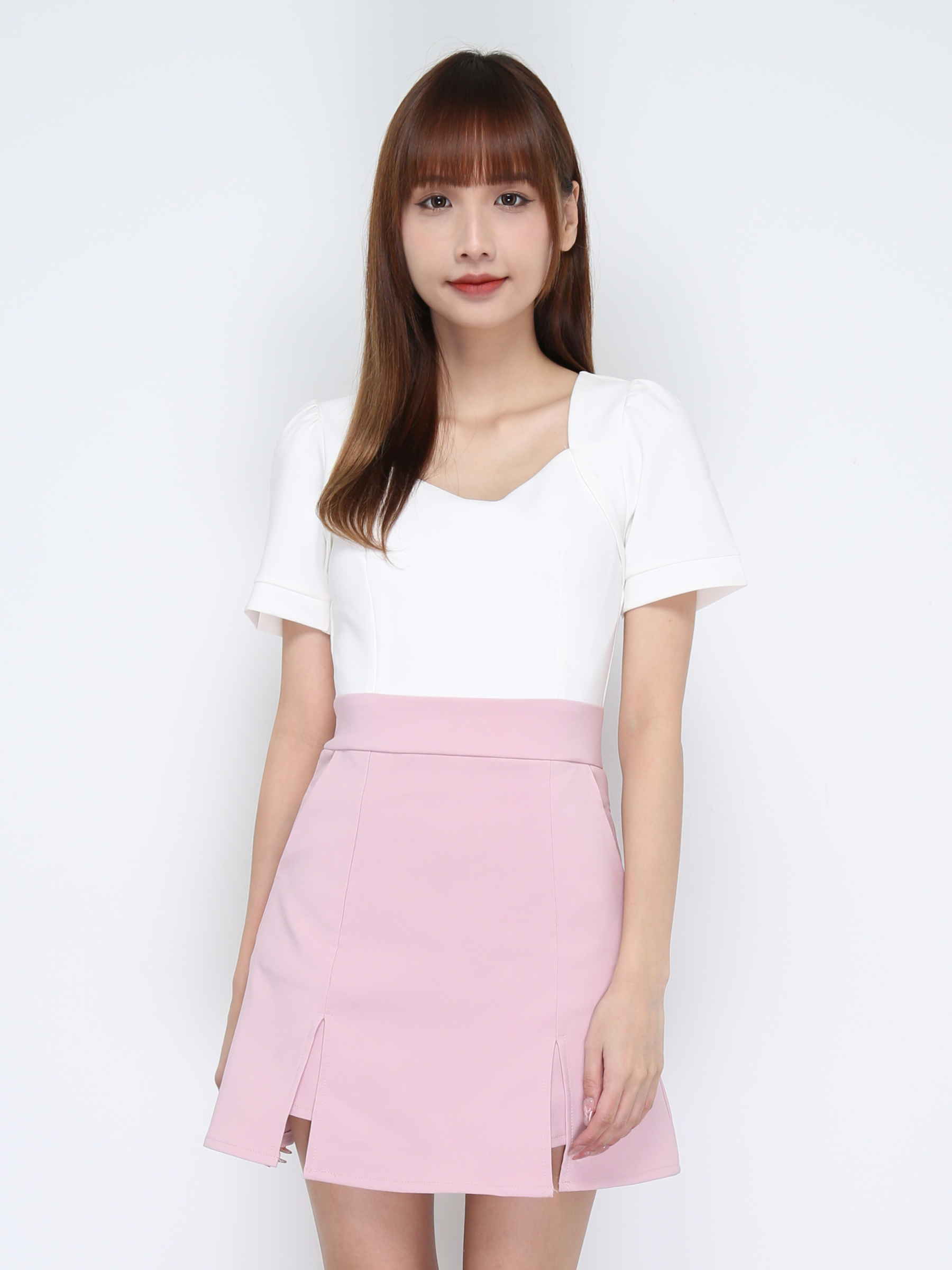 Sweetheart Neck Slit Jumpsuit 21008