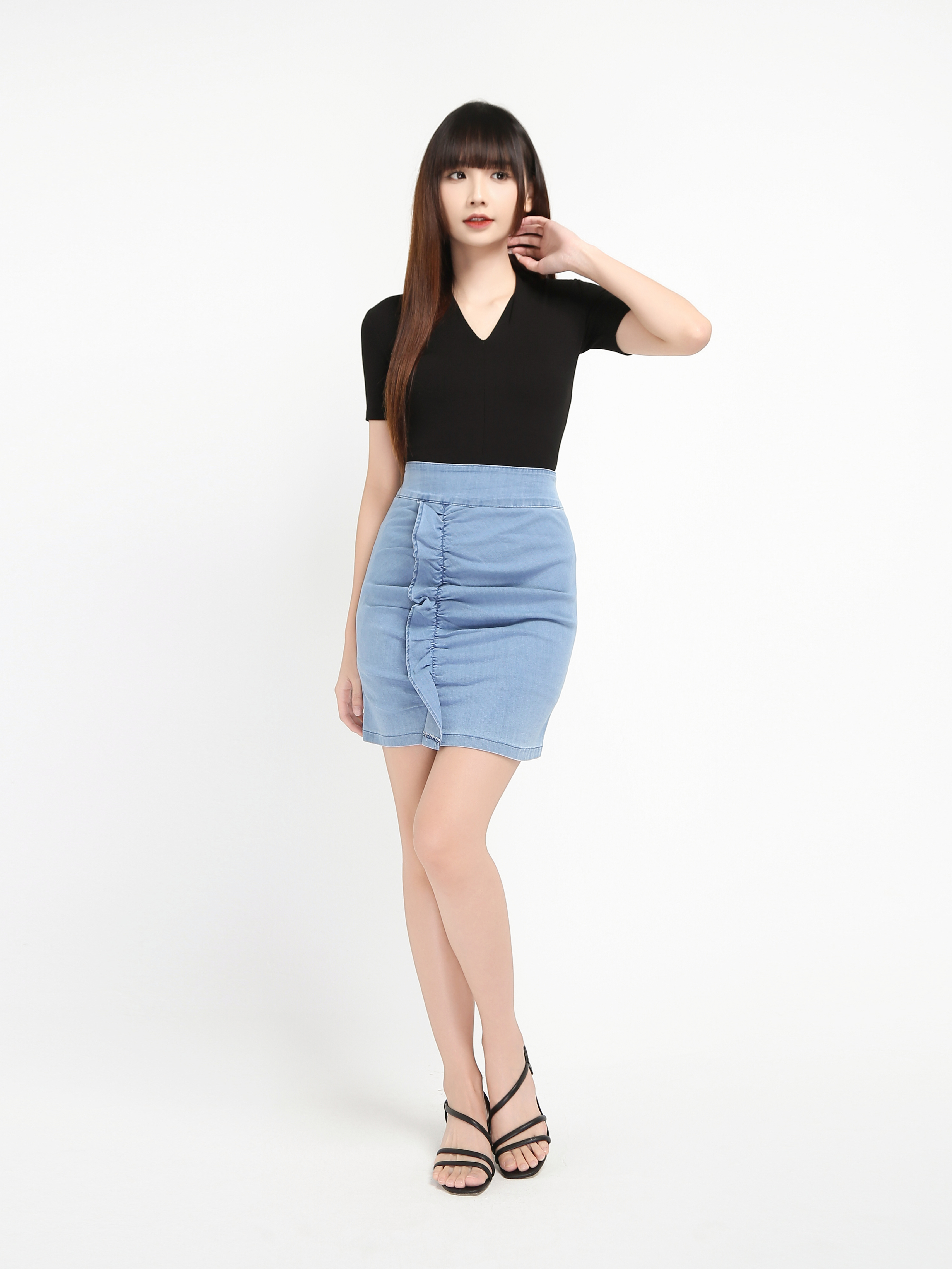 High Waist Ruffles Decduan Skirt 21049