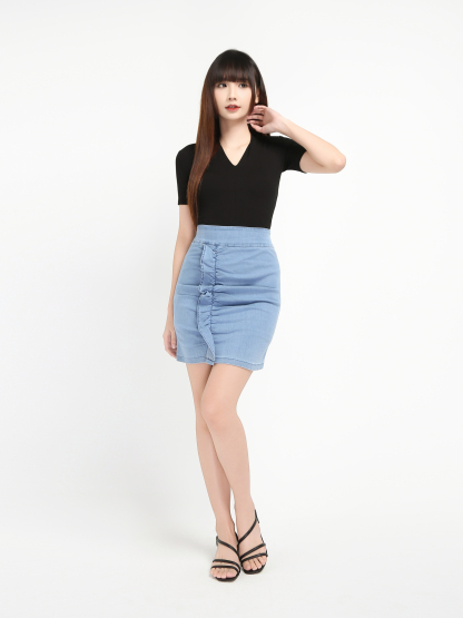High Waist Ruffles Decduan Skirt 21049