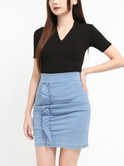 High Waist Ruffles Decduan Skirt 21049
