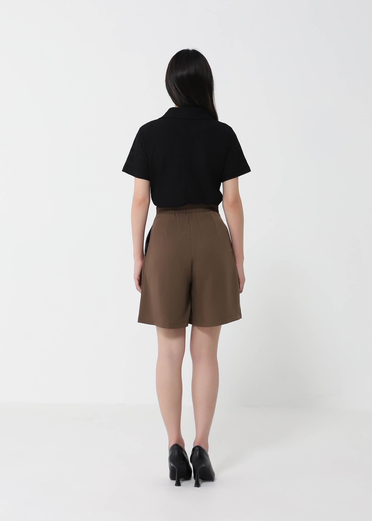 High Waist Front Button Short Pant 21081
