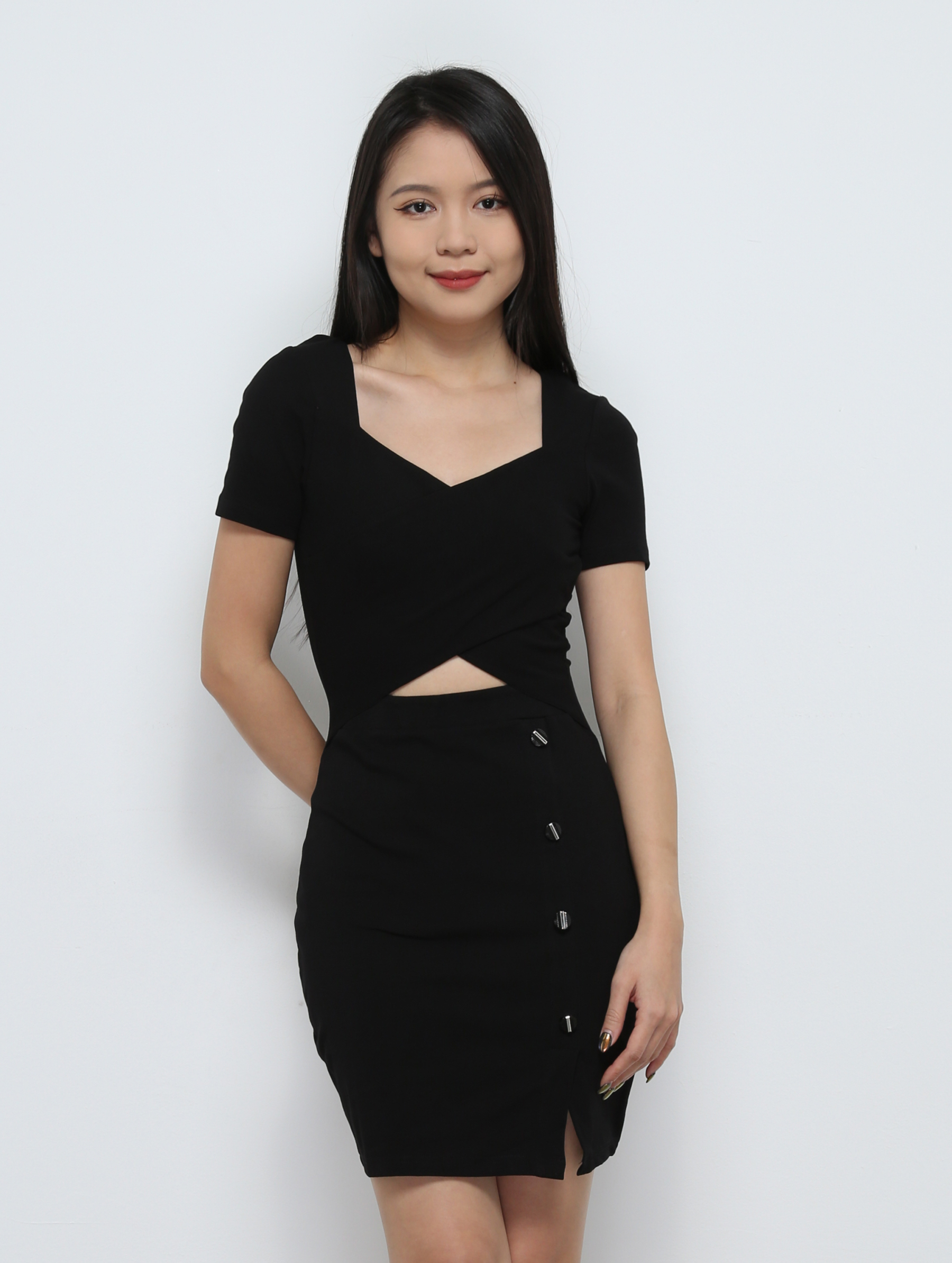 Wrap Sweetheart Neckline With Strap Dress 21221