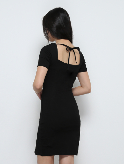 Wrap Sweetheart Neckline With Strap Dress 21221