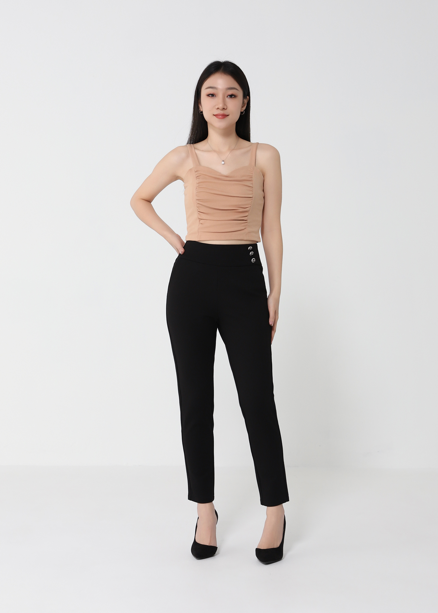 Pleated With Strap Top 21567