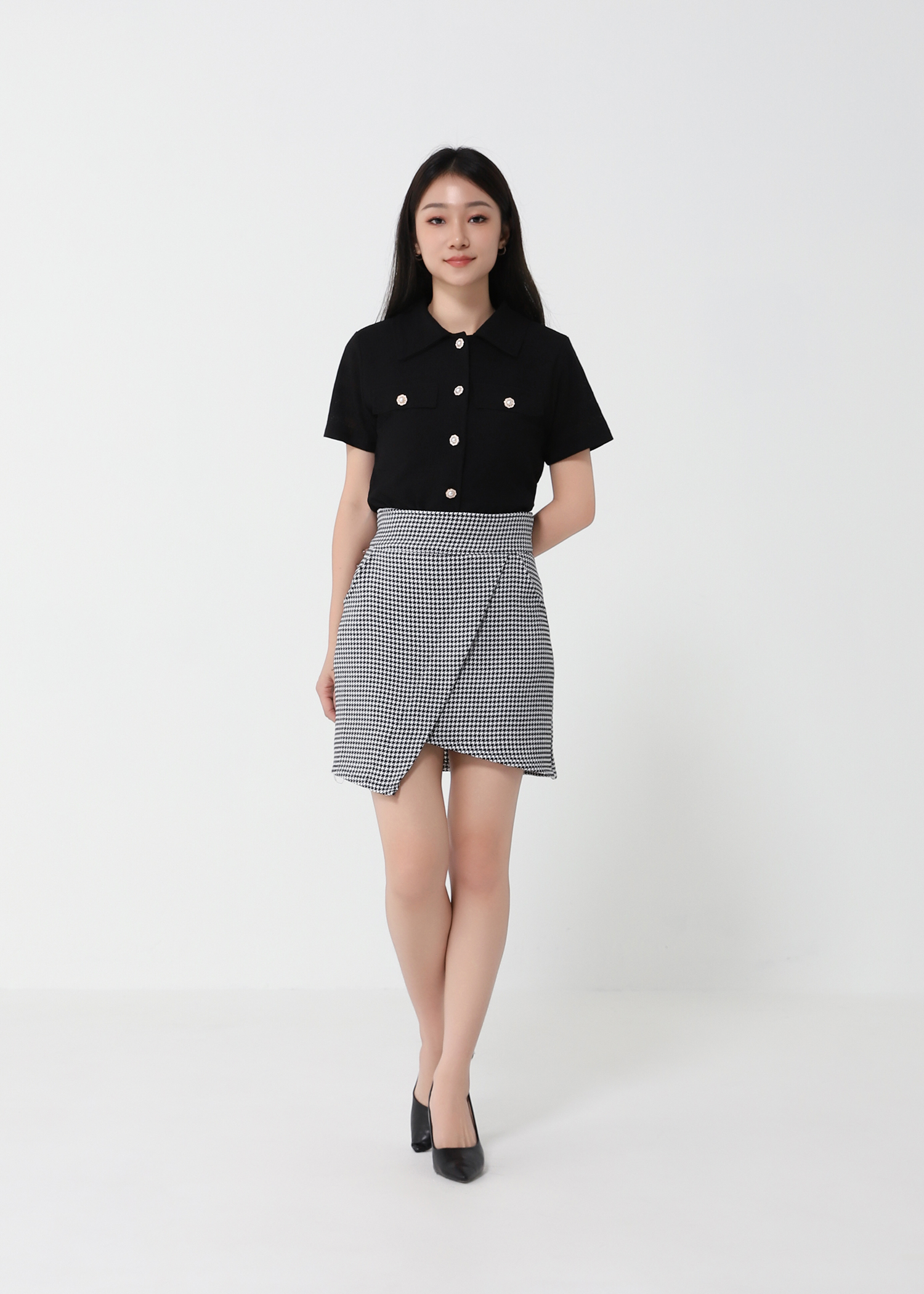 Irregular Long Wrap Skirt Pants 21678