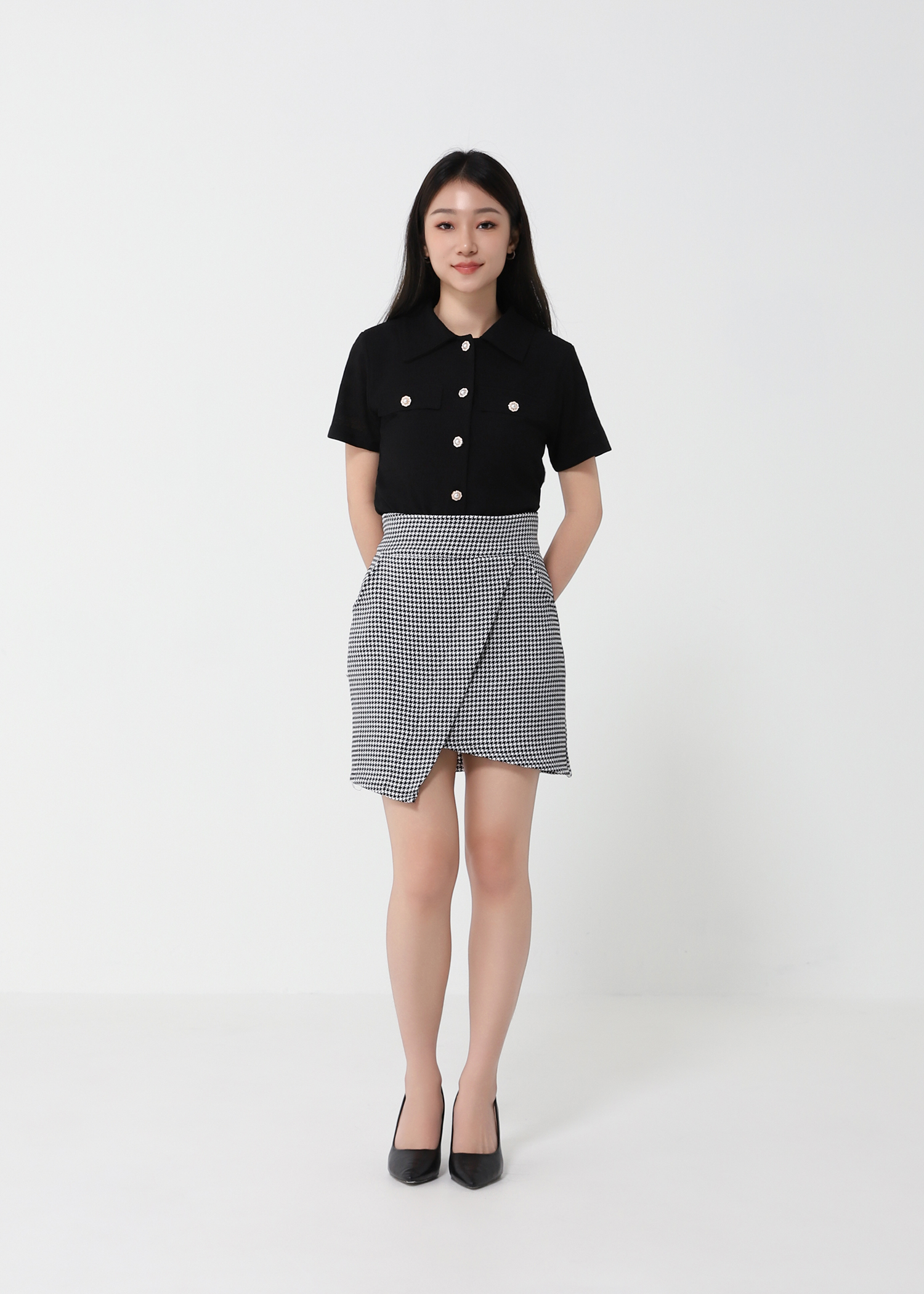 Irregular Long Wrap Skirt Pants 21678