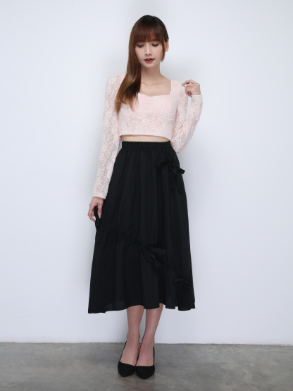 Square Neck Long Sleeve Top 21837