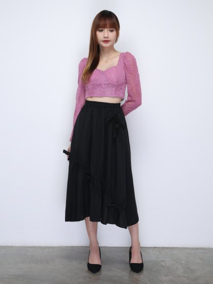 Square Neck Long Sleeve Top 21837