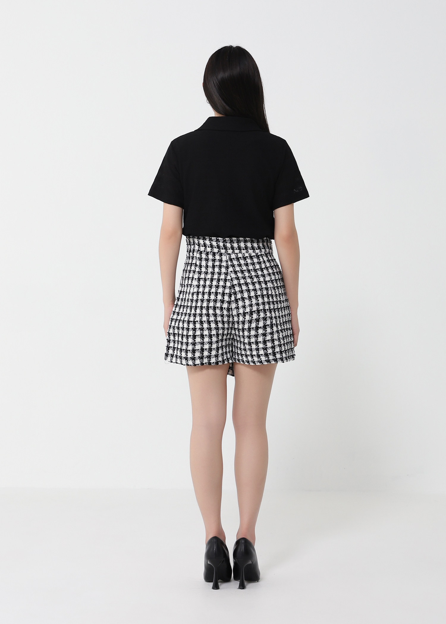 Chanel Style Irregular Long Skirt Pants 21938