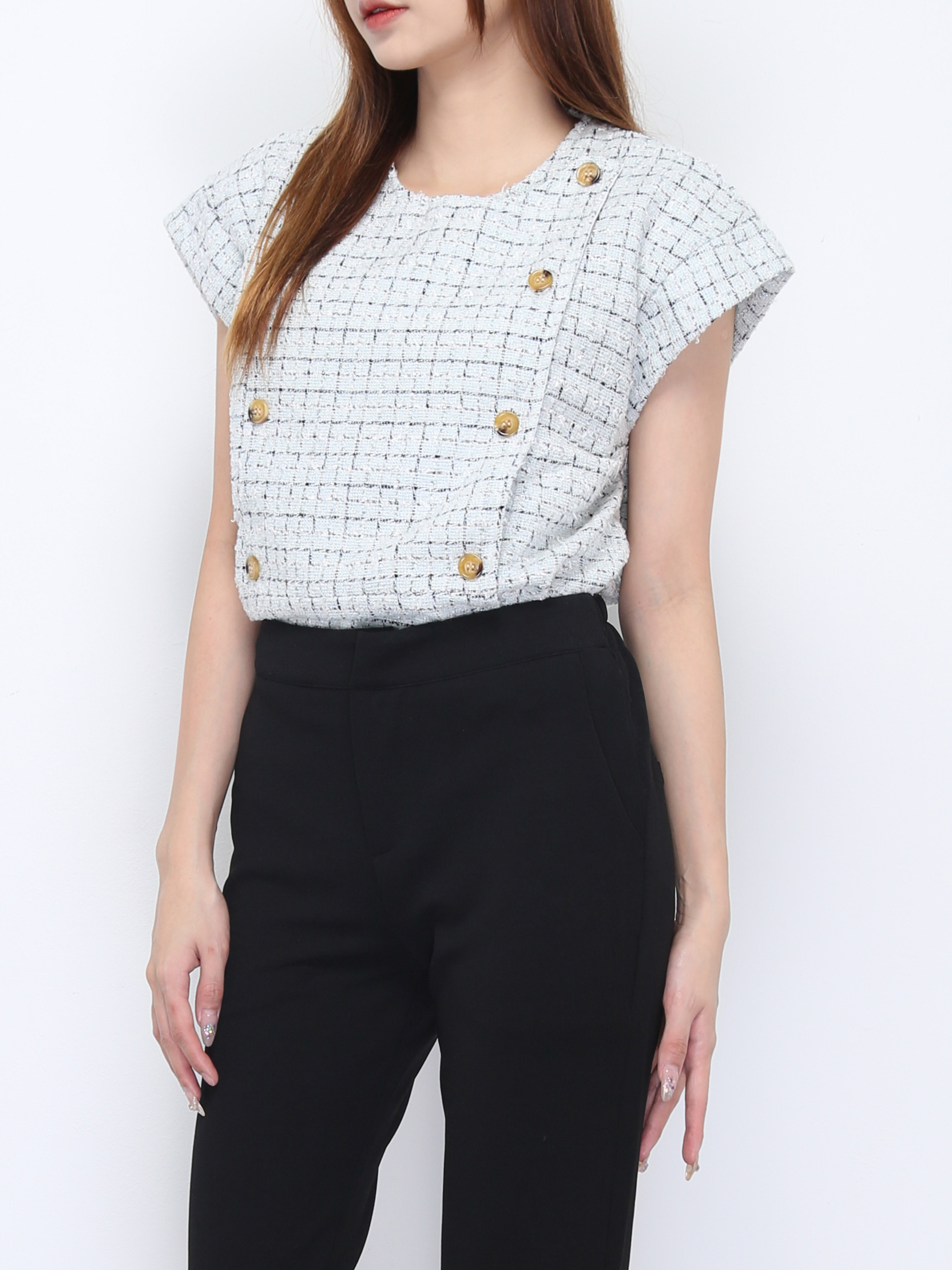 Sleeveless Chanel Style Top 21944