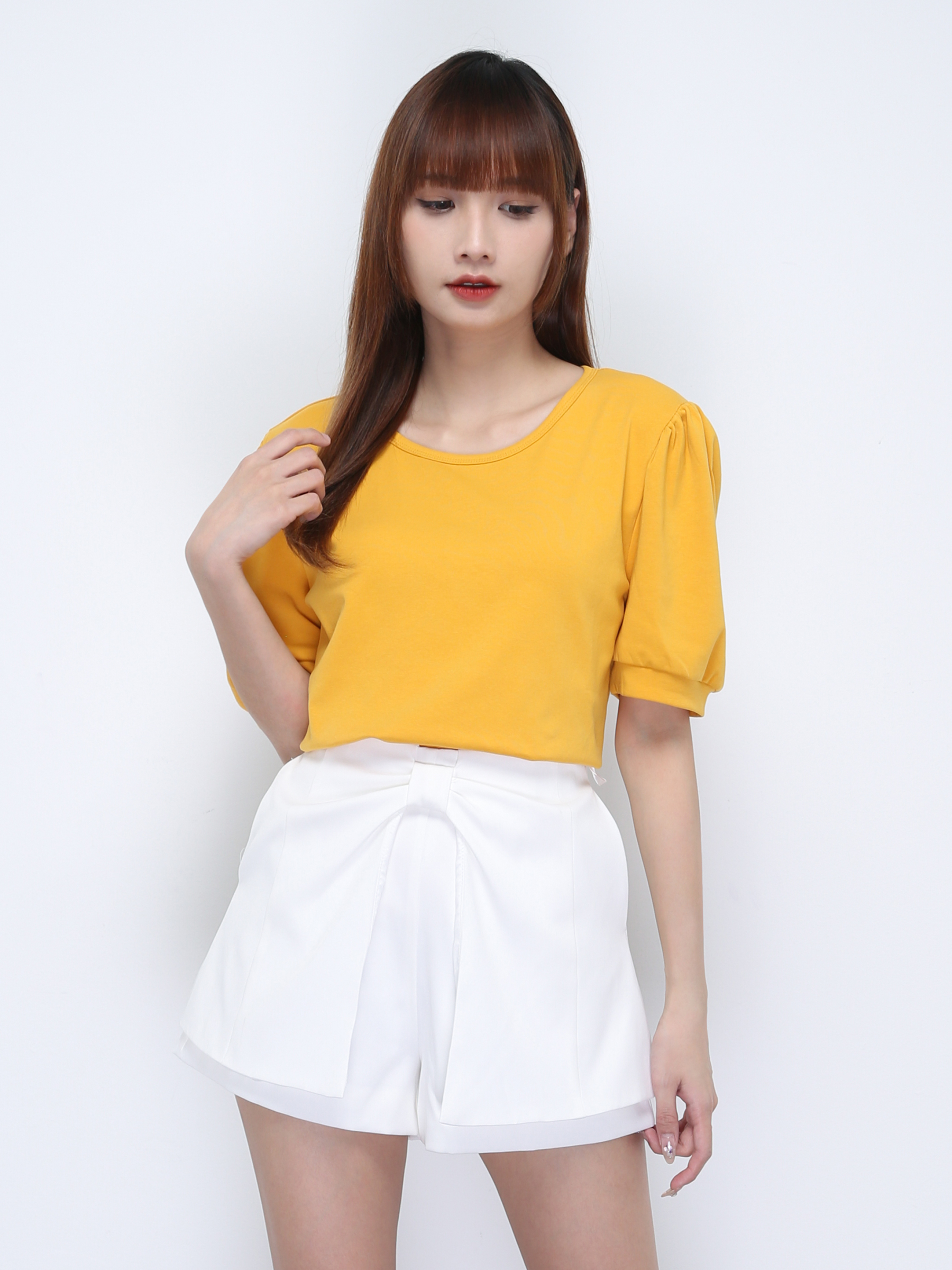 Rounf Neck Plain Top 21992