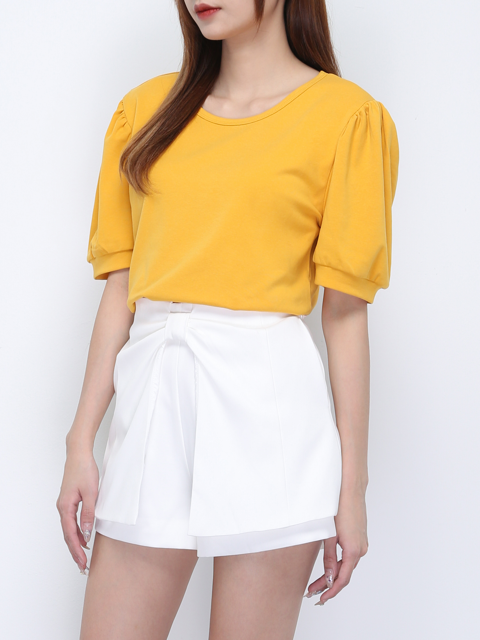 Rounf Neck Plain Top 21992