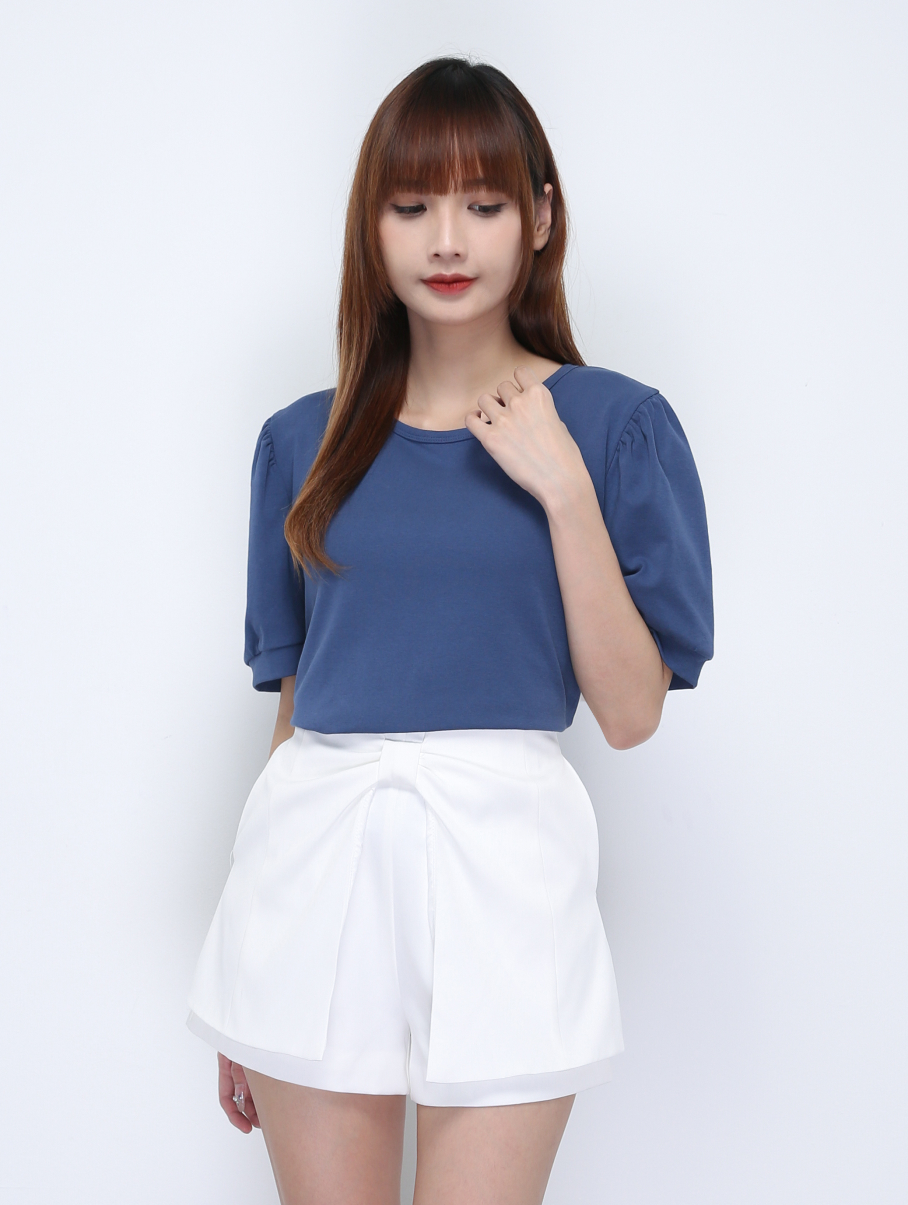 Rounf Neck Plain Top 21992