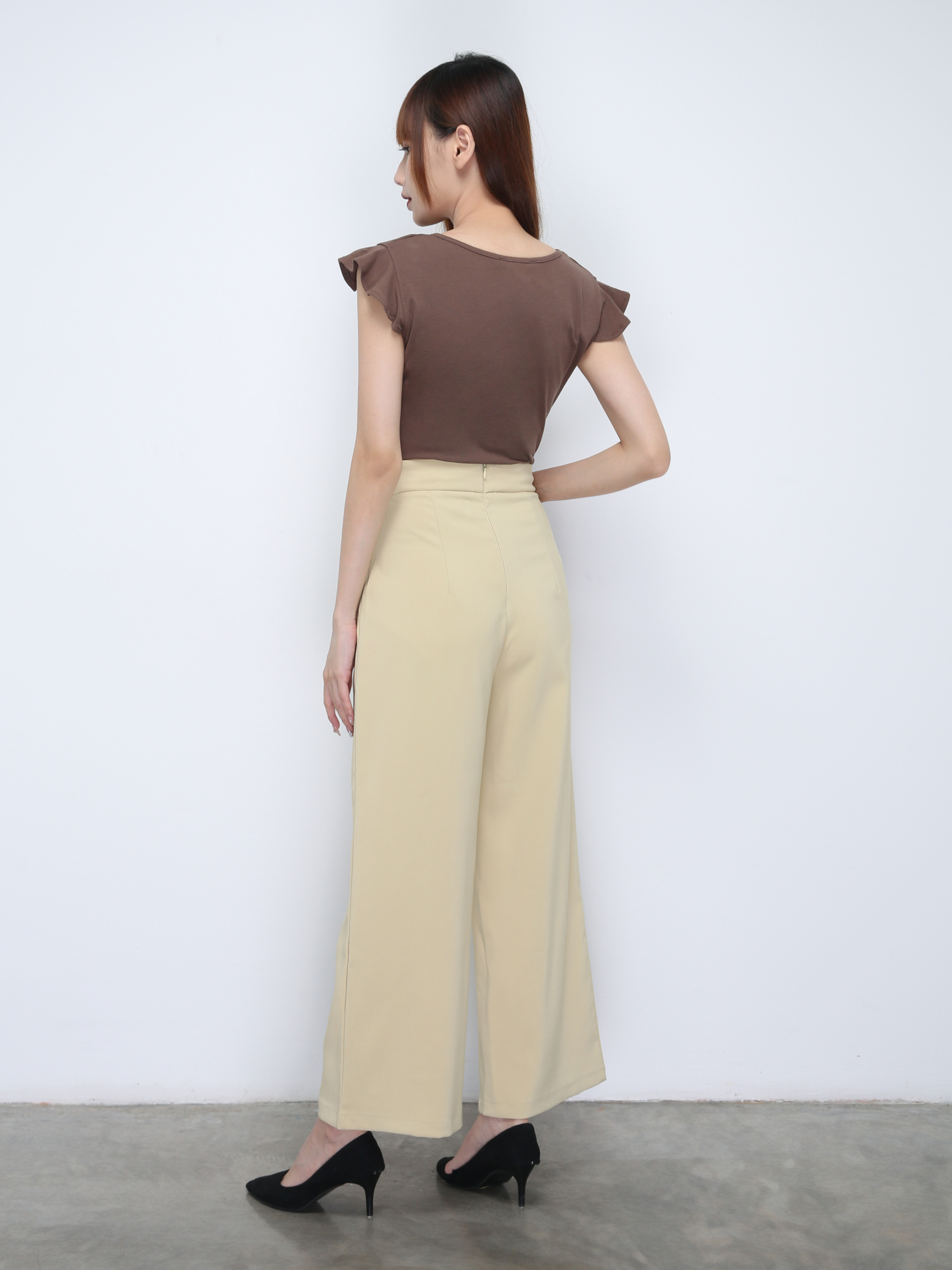 Two Tone Sleeveless V Neck Twist Set 21995