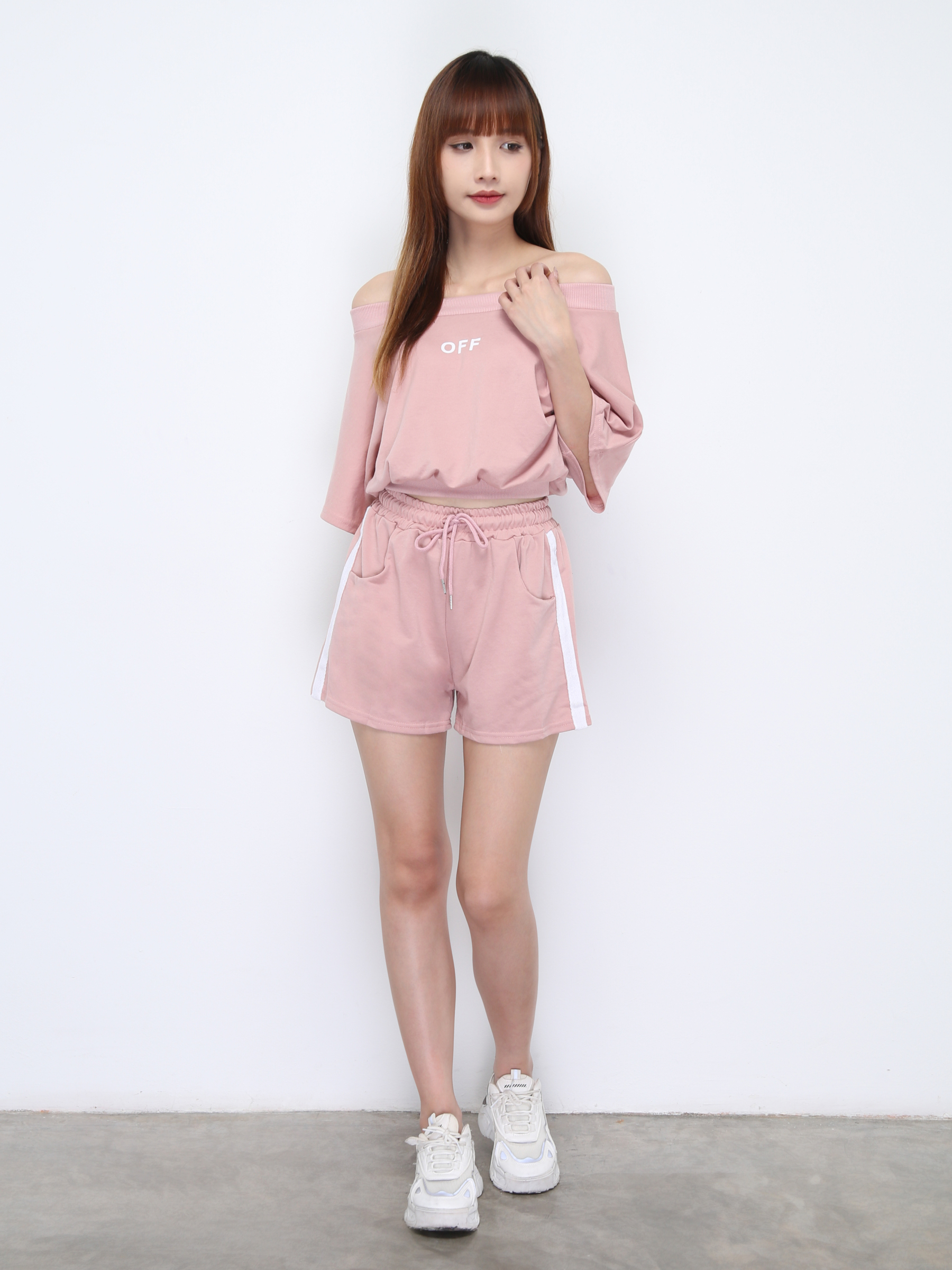 Casual Boat Neckline Set 22074