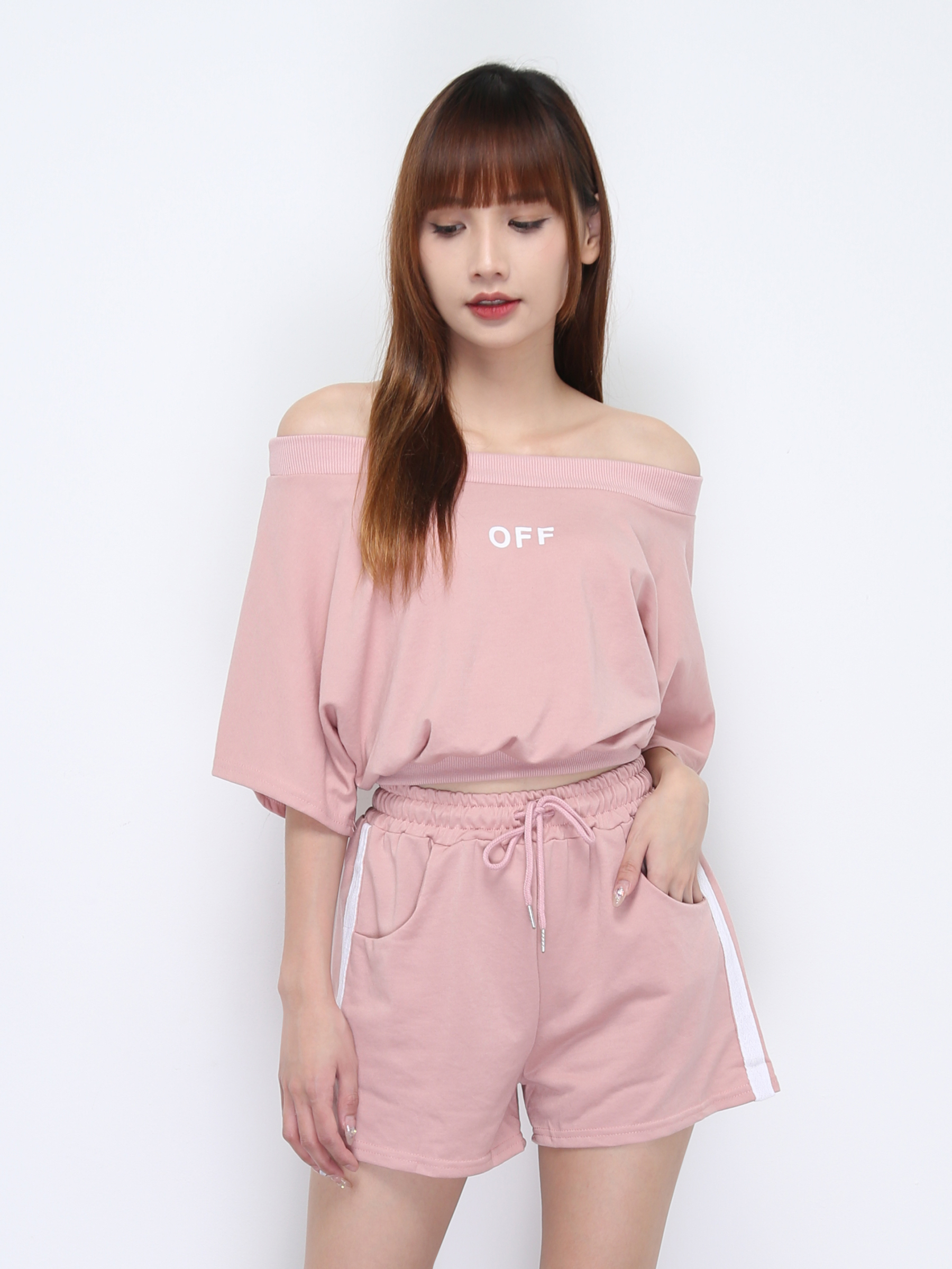 Casual Boat Neckline Set 22074