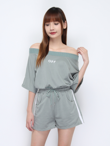 Casual Boat Neckline Set 22074