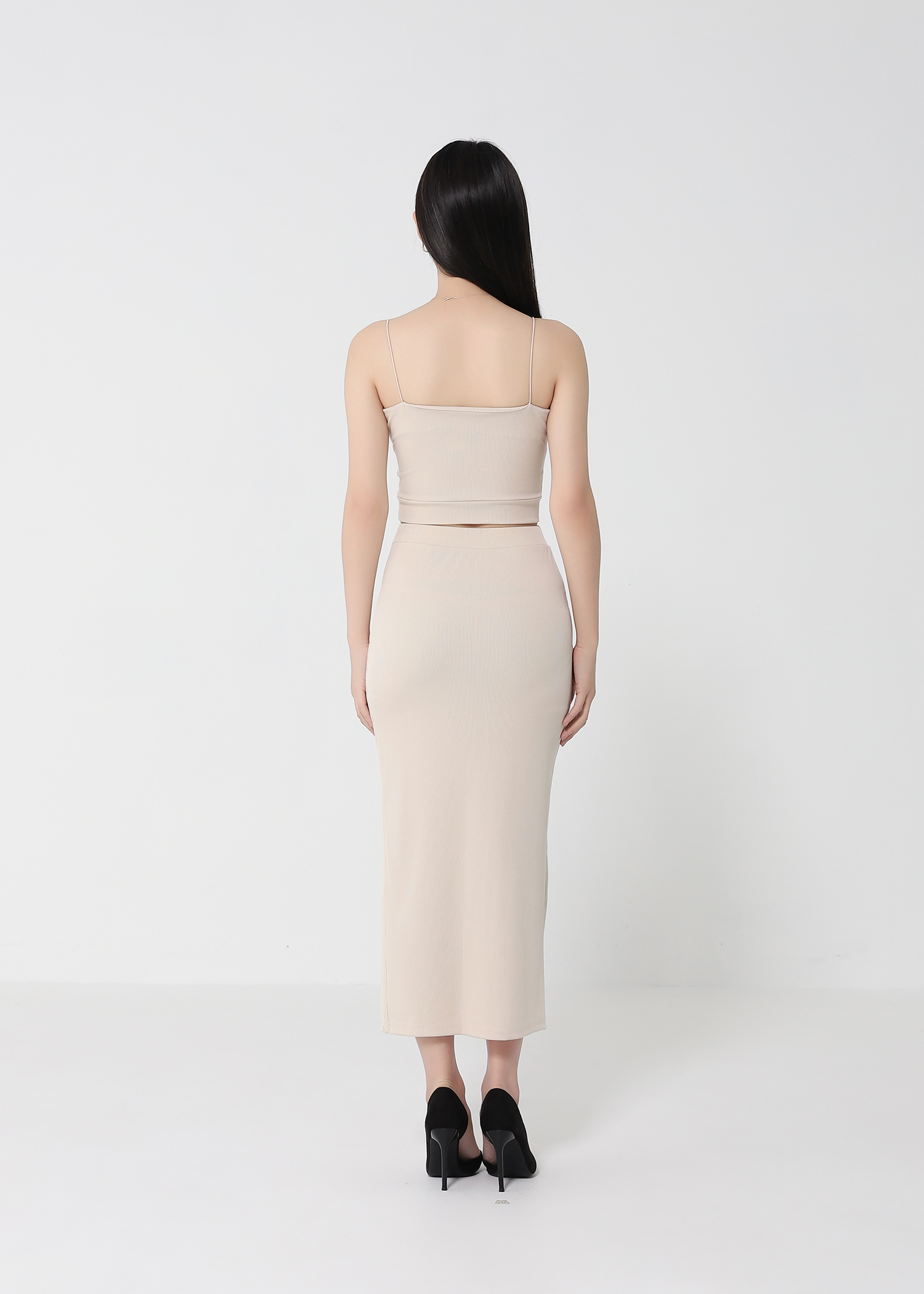 Elegant Bralette With Long Side Split Skirt Set 22075