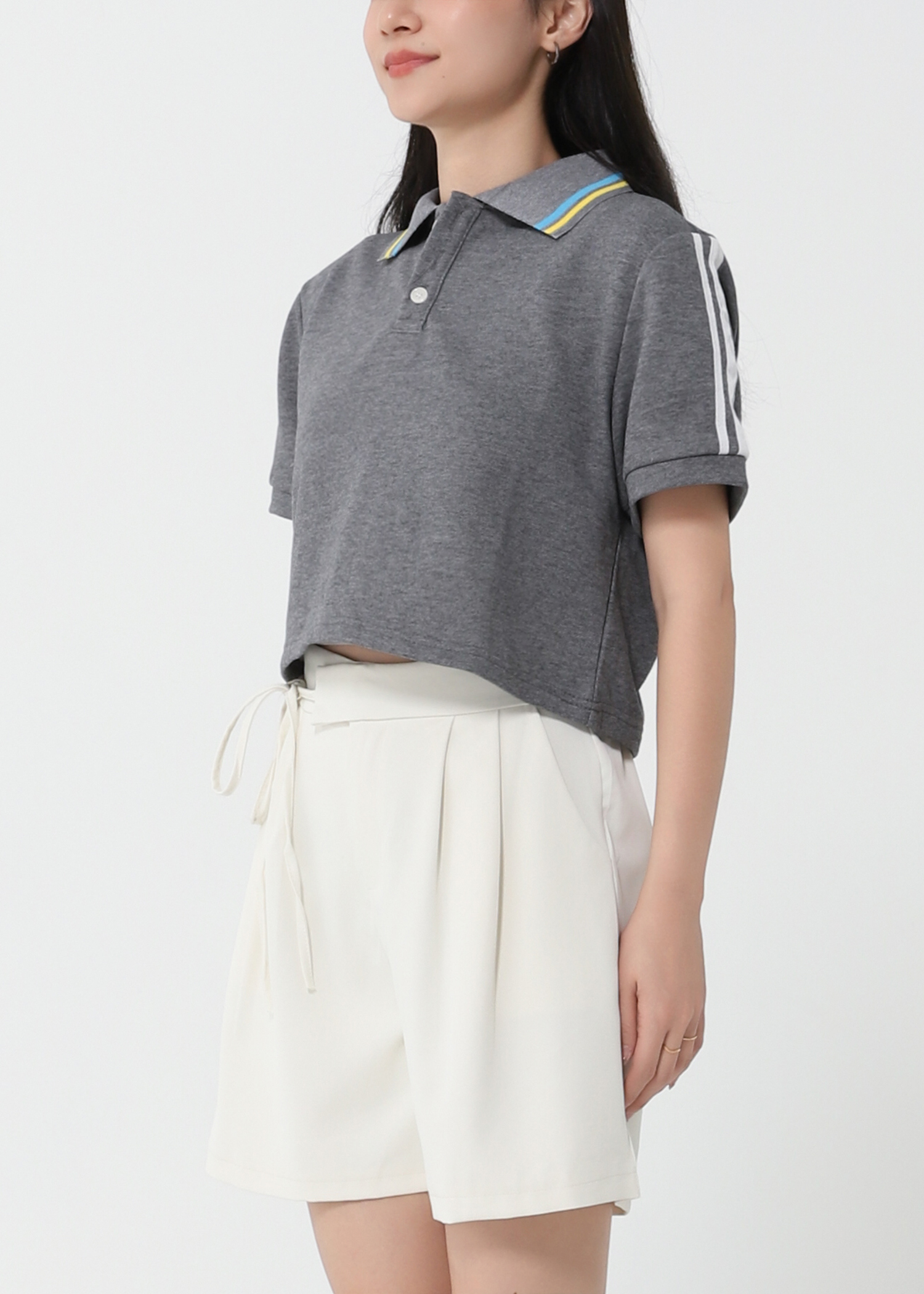 High Waist Waist Tie Up Strap Short Pants 22085