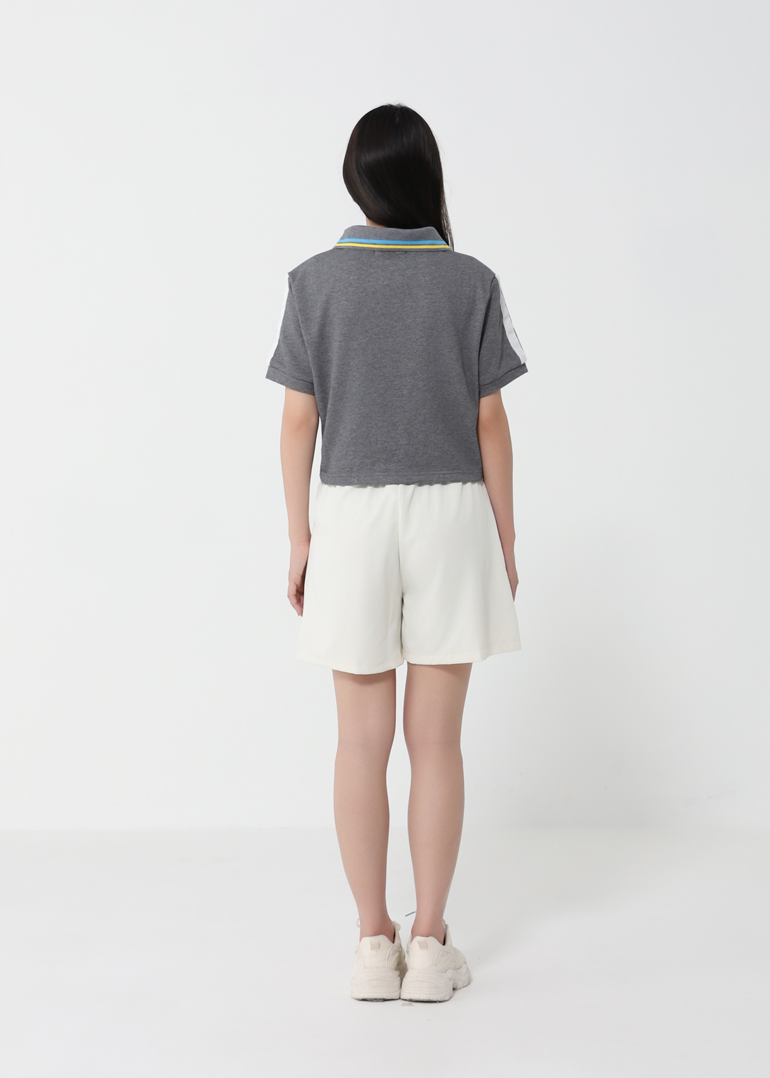 High Waist Waist Tie Up Strap Short Pants 22085