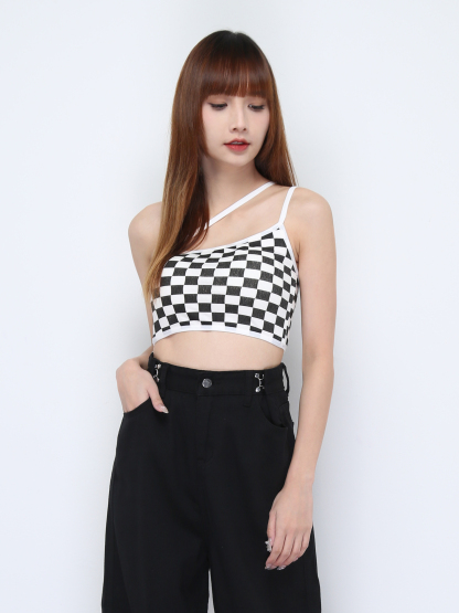 Checker Sling With Strap Top Bra 22111