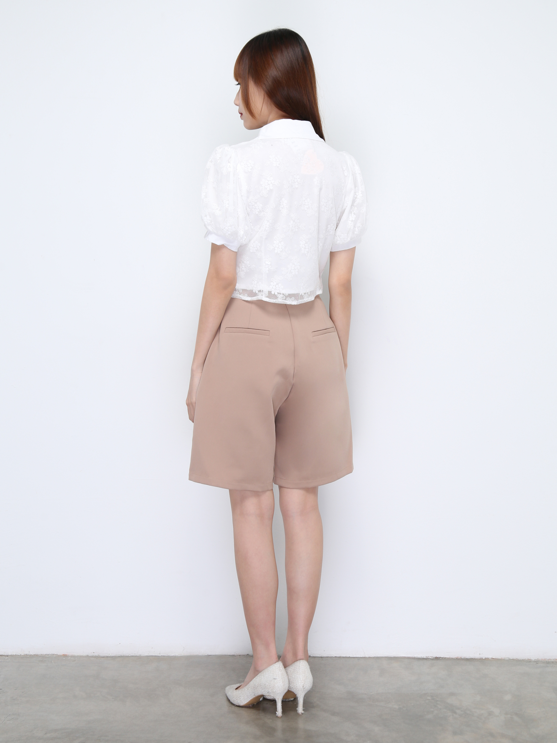 High Waist Side Pocket Midi Pants 22060