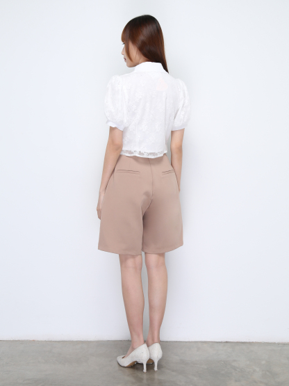 High Waist Side Pocket Midi Pants 22060