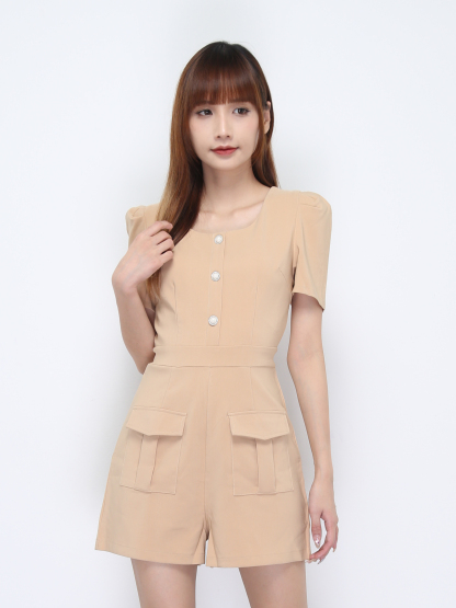 Front Decorative Button Jumpsuit 22129