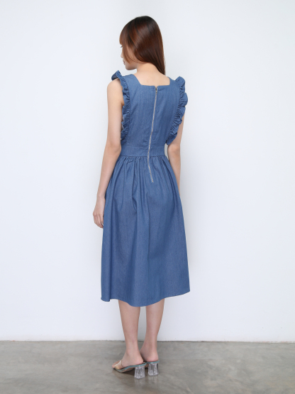 Denimm Ruffles Dress 22132
