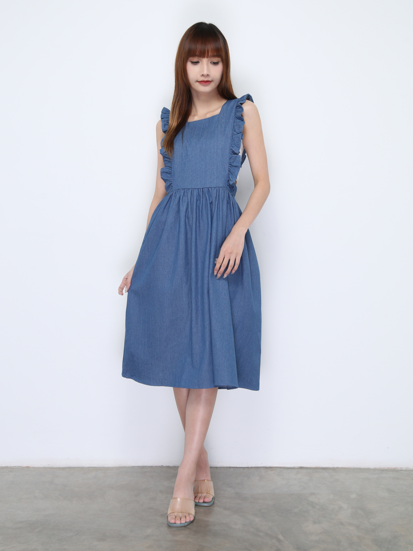 Denimm Ruffles Dress 22132