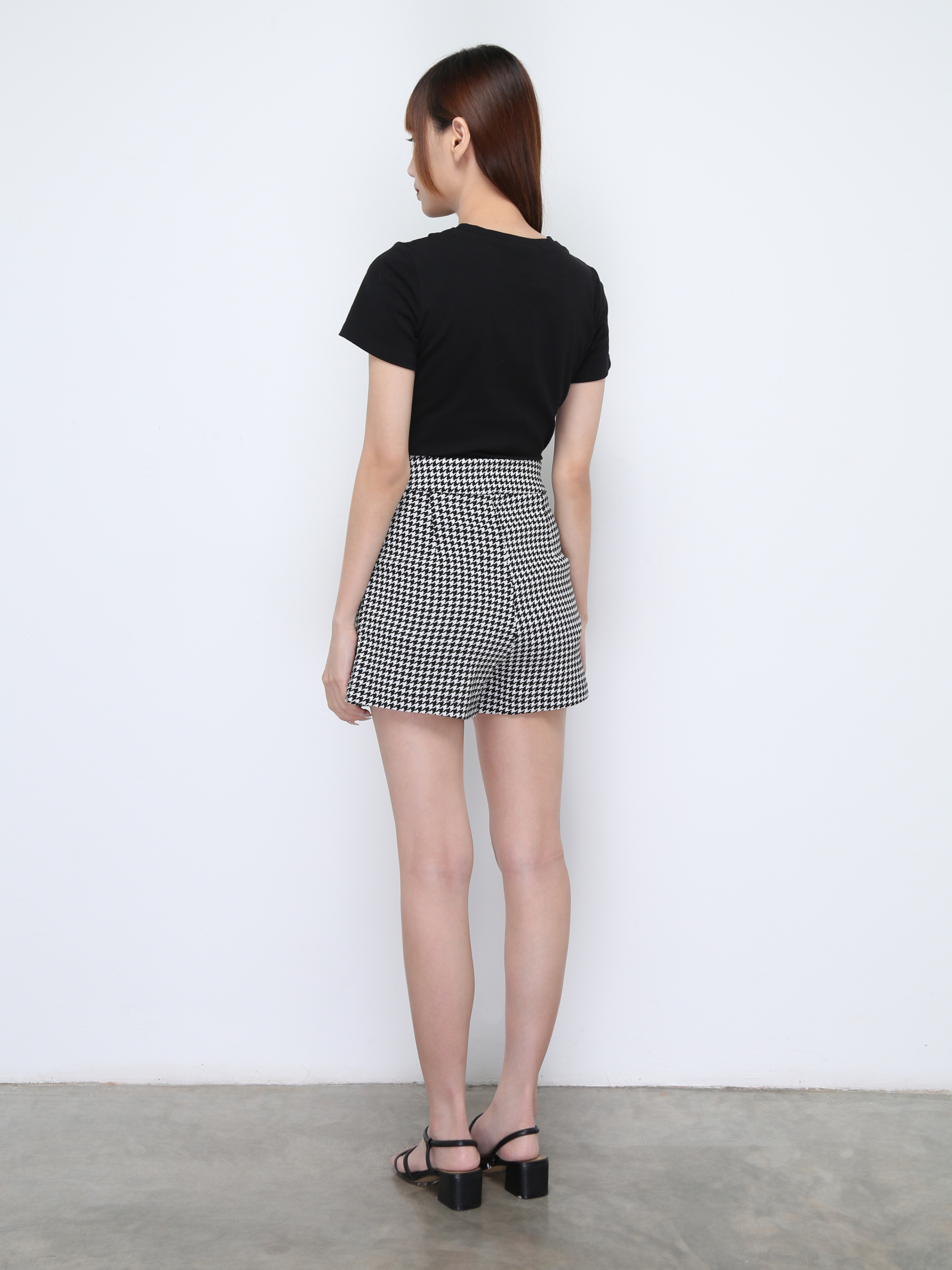 High Waist Split Short Pants 22142