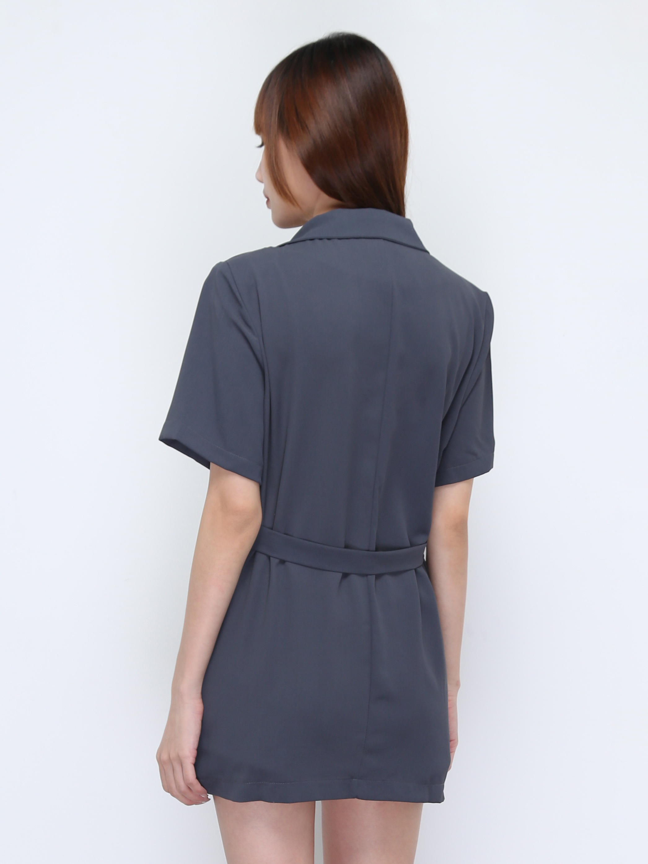 Collar Decorative Belt Outerwear 22183