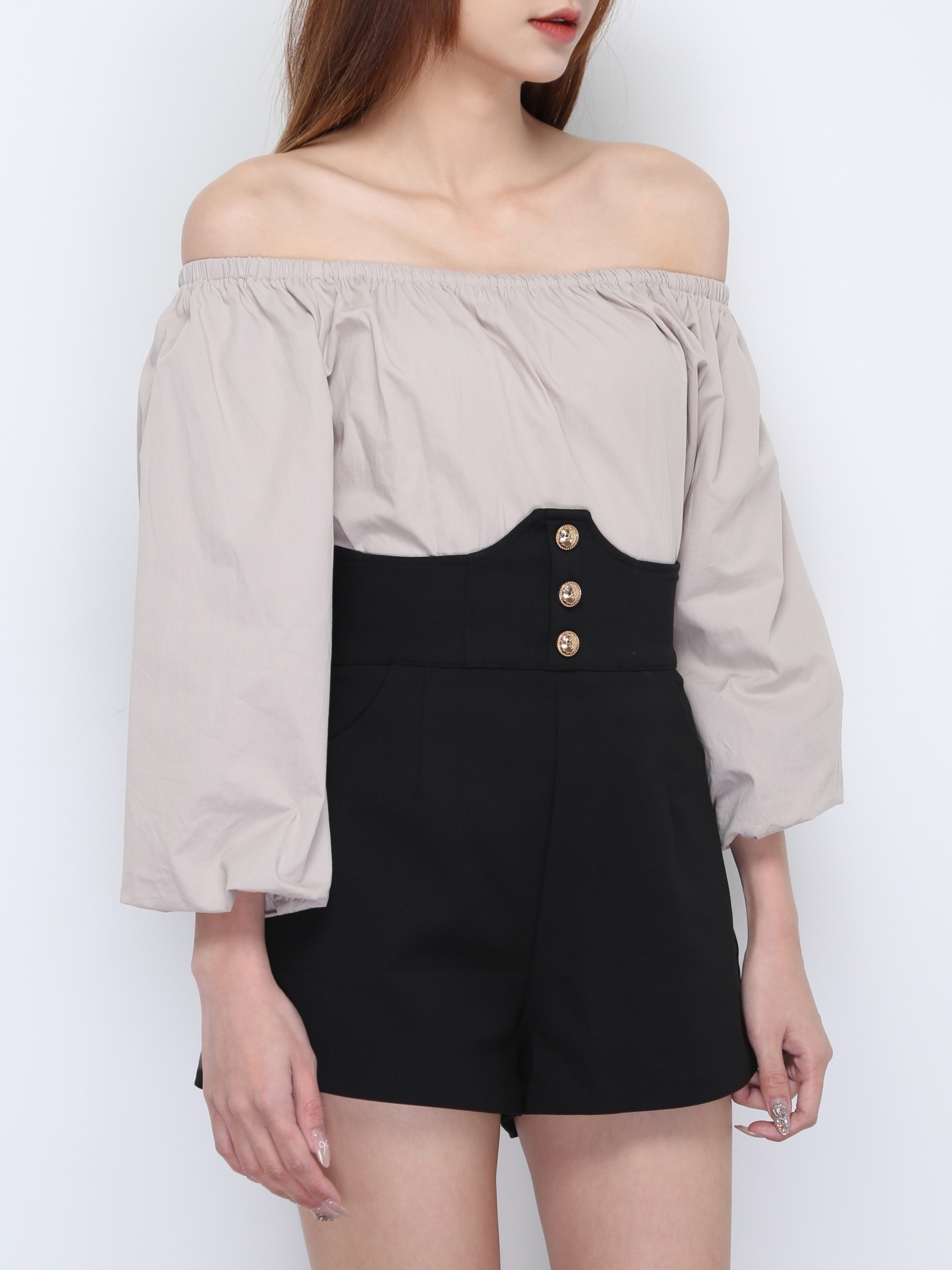 Off Shoulder Plain Top 22192