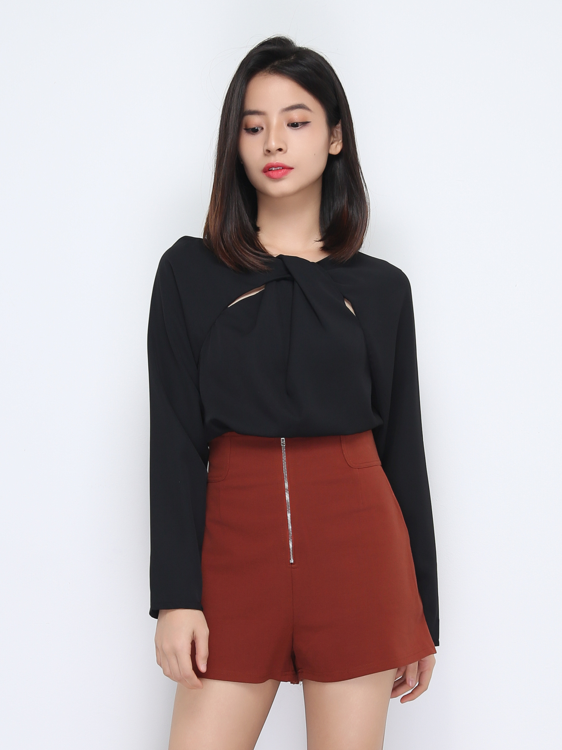 Fake Two Piece With Chest Hole Top 22233
